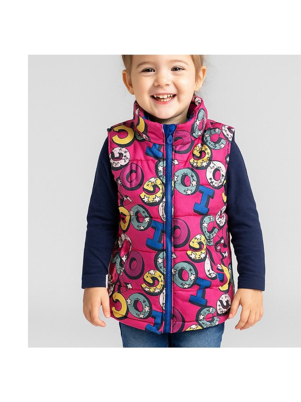 Coogi Girls Size 5 Hooded Vest Pink Blue